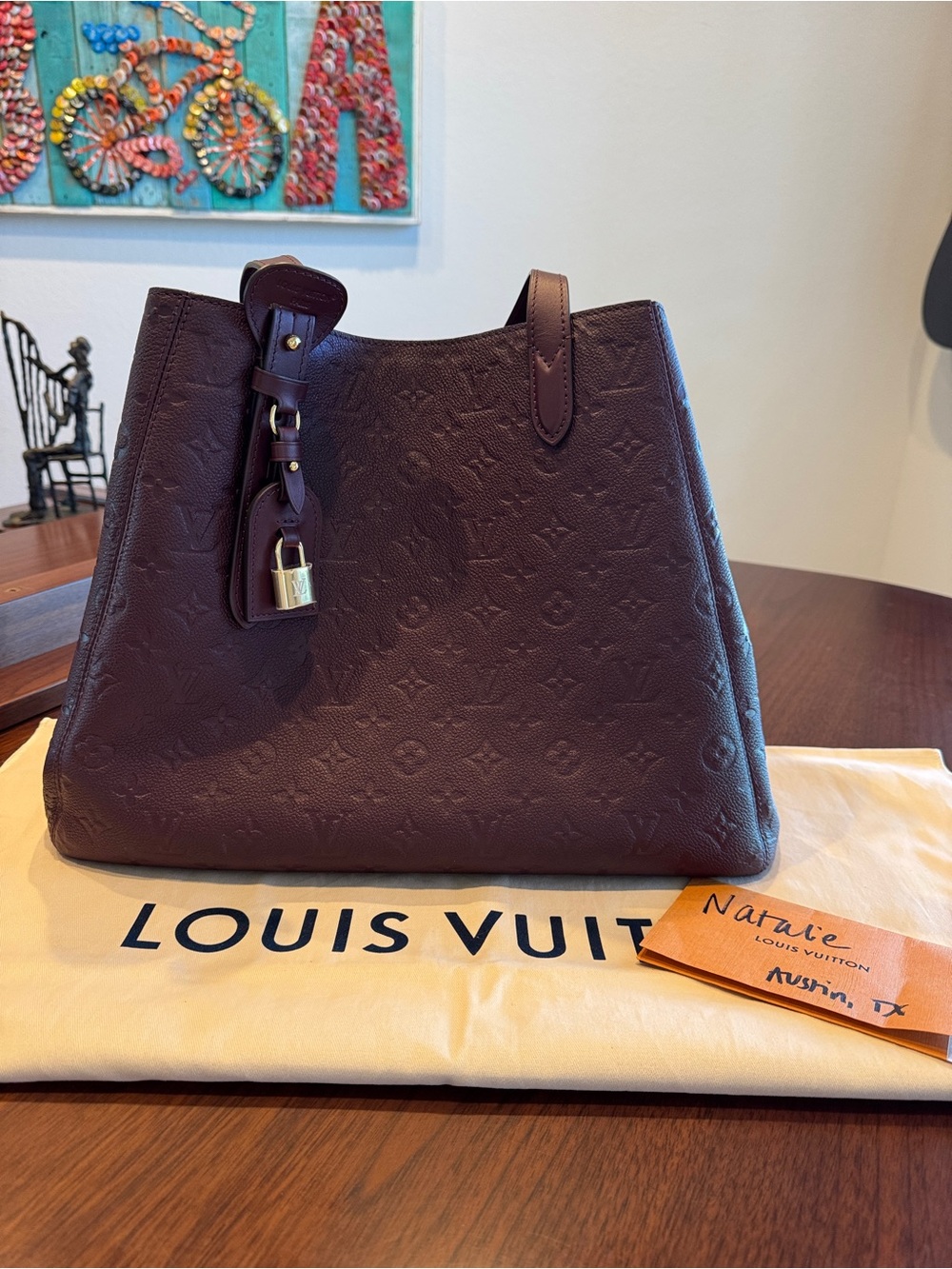 Louis Vuitton Empreinte Grenat Wine ALL IN ONE Leather Tote